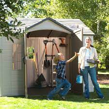 8 ft resin outdoor garden shed 60005