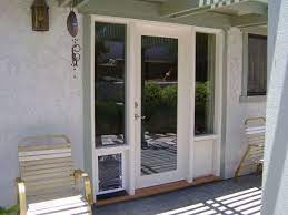 exterior door with built in pet door