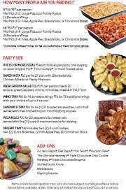 Sign up for domino's email & text offers to get great deals on your next order. Pizza Hut Catering Menu