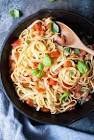 absolutely delicious and simple tomato  basil  and garlic pasta