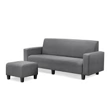 Ethna 3 Seater Fabric Sofa With Stool