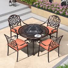 bbq garden patio table and 4 chair set