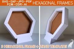 paper hexagon shaped shadow box frame