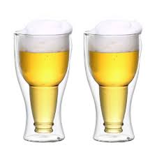 Double Wall Beer Glasses Set Of 2