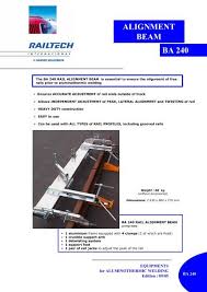 alignment beam ba 240 railtech uk