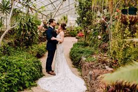 colorful socal greenhouse wedding at