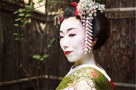 traditional anese makeup on kimono