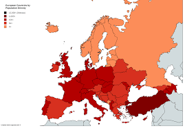 European Countries By Population Density Europe Map World