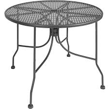 Dark Grey Metal Mesh Outdoor Table