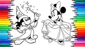 coloring mickey and minnie mouse