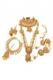 gold indian bridal set gold stones