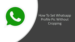 how to set whatsapp dp without cropping