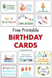 Take a moment to send thank you notes with free online thank you cards from punchbowl. Free Printable Birthday Cards Rose Clearfield