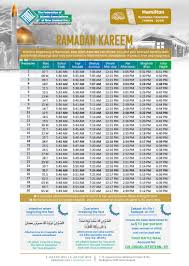 Fianz Ramadan Timetable 1440h 2019 The Federation Of