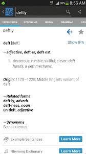 نتیجه جستجوی لغت [deftly] در گوگل