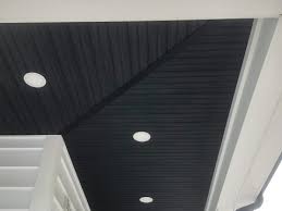 a traditional porch ceiling with a