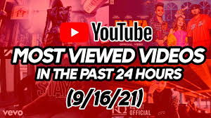 most viewed videos in the past 24 hours