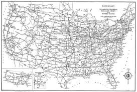 United States Transcontinental Mileage Chart 1940s Car