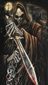 Dark Warrior, death, grim reaper, sword, HD phone wallpaper | Peakpx
