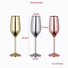 stainless steel wine glass goblets