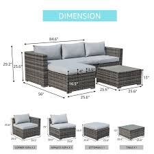 joivi 5 pieces outdoor patio furniture