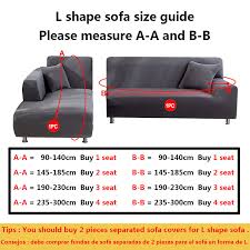 Solid Color 1 2 3 4 Seat Sofa Cover