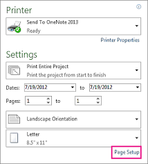 Print A Project Schedule Project