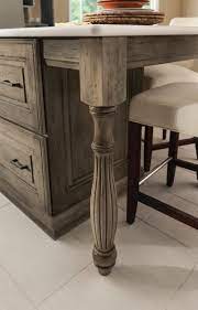decorative leg with specialty finish
