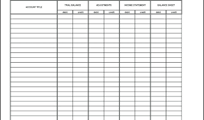 5 Accounting Worksheet Template Printable Monster Coupon Free Ledger
