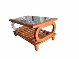 Modern Wooden Glass Top Table
