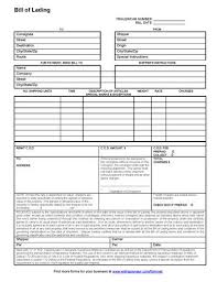 Bill Of Lading Template Form Pdf Download Bill Of Lading