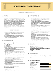 Exceptionally creative and resourceful electrical engineer with a stellar record of safety and customer service. Railway Engineer Resume Sample Kickresume