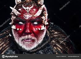 man red dragon skin white beard