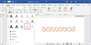 make bubble letters in microsoft word