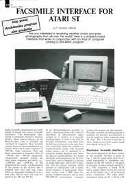 To fax from a computer, you can use a usb fax modem as long as you have an active landline phone to connect to the modem. Facsimile Interface For Atari St Elektor Magazine