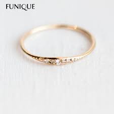 Us 0 89 28 Off Funique 2018 New Design Small Cute Rose Gold Color Crystal Wedding Rings For Women Jewelry Round Simple Fashion Party Gifts In Rings