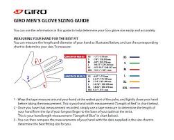Giro Gloves Size Chart Buurtsite Net