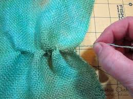 burlap how to cut it straight and