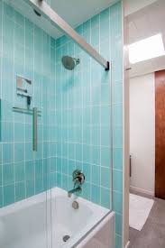 Baths Tiled In Beautiful Sea Glass Blue