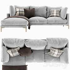 adams chaise sectional sofa sofa 3d