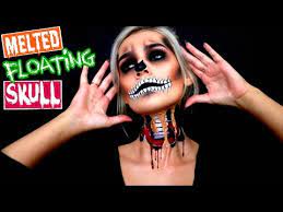 floating skull halloween makeup