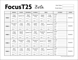 free printable focus t25 calendar