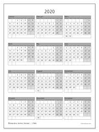 Kalendere er ellers tomme og designet for enkel utskrift. Kalender 37ms 2020 For Att Skriva Ut Michel Zbinden Sv