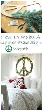 Diy Lighted Peace Sign Wreath The