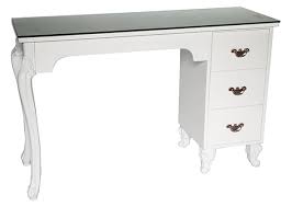 boutique 3 drawer white manicure table