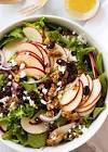 autumn salad with apples and candied walnuts