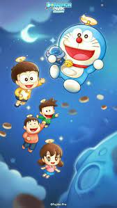 doremon blue cartoon family friends