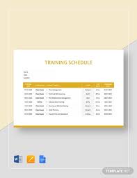 25 training schedule templates docs pdf