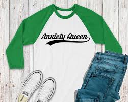 Anxiety Queen Unisex Baseball Tee