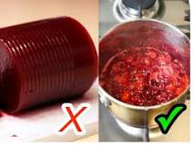 Why should you heat cranberry sauce?